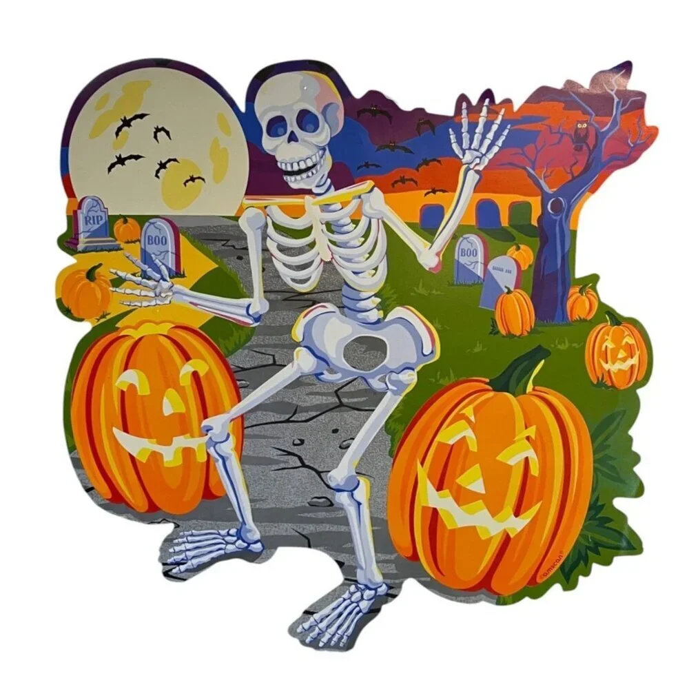 VTG Beistle and Amscan Halloween Die Cut & Honeycomb Lot of 4 Double Sided